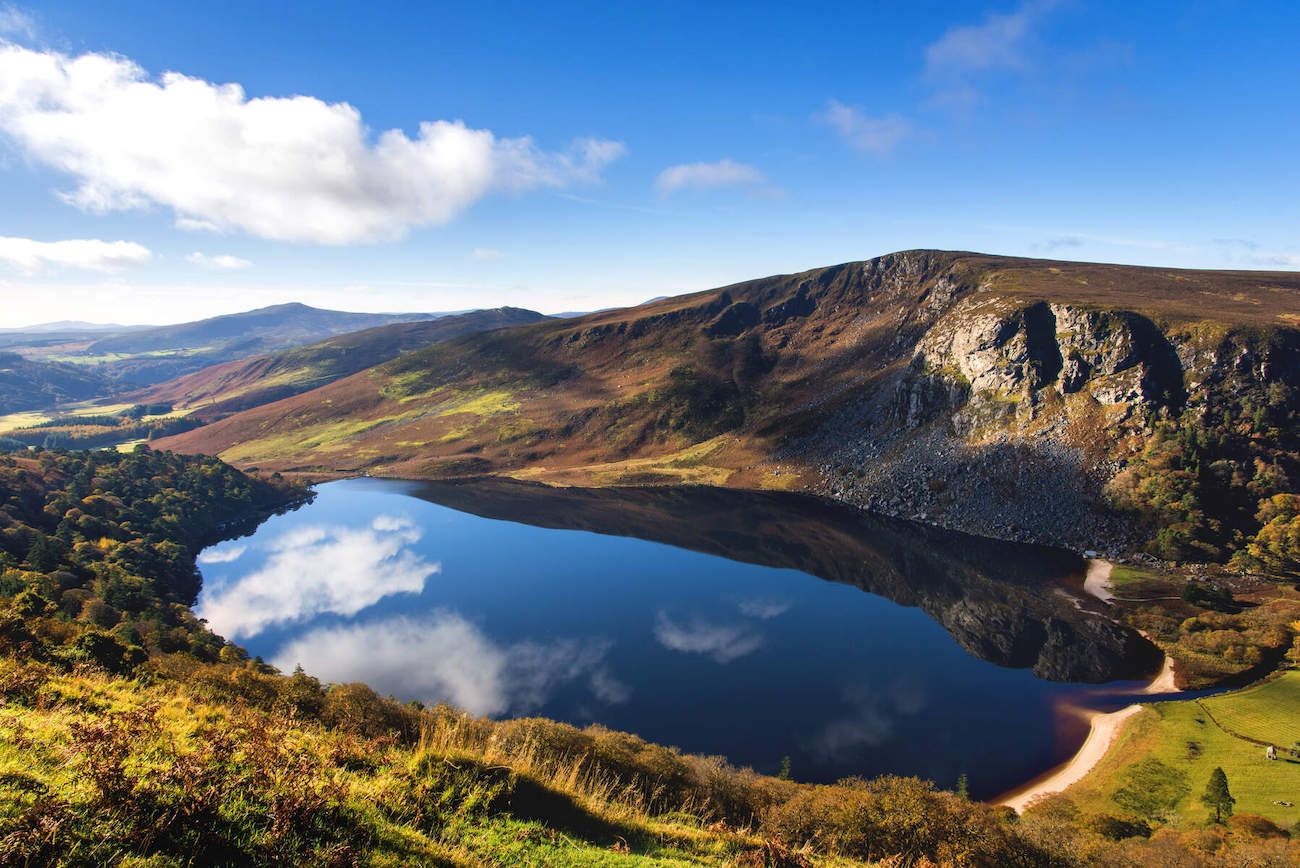 Lough Tay or The Guinness Lake Co Wicklow via Tourism Ireland