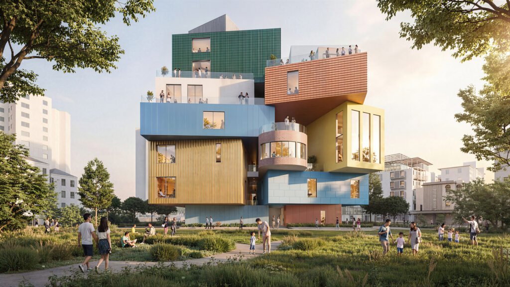 mvrdv reveals bihailou art village in shenzhen as a vertical village interpretation 2 1