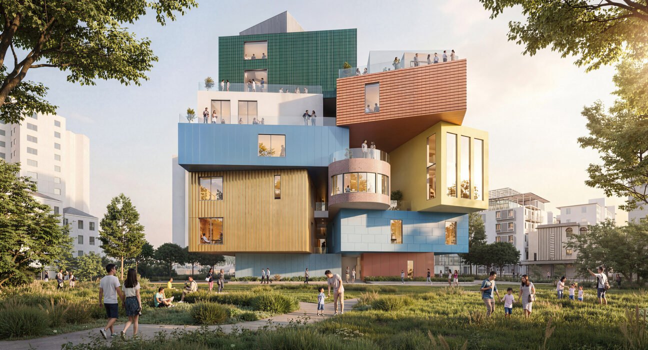 mvrdv reveals bihailou art village in shenzhen as a vertical village interpretation 2